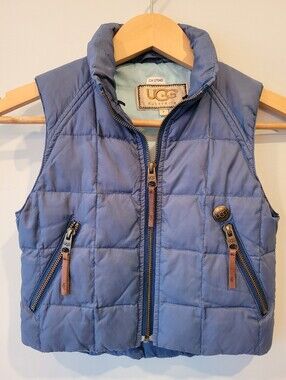 UGG Australia Boys Blue Puffer Vest Gilet Size 2 2T Toddler